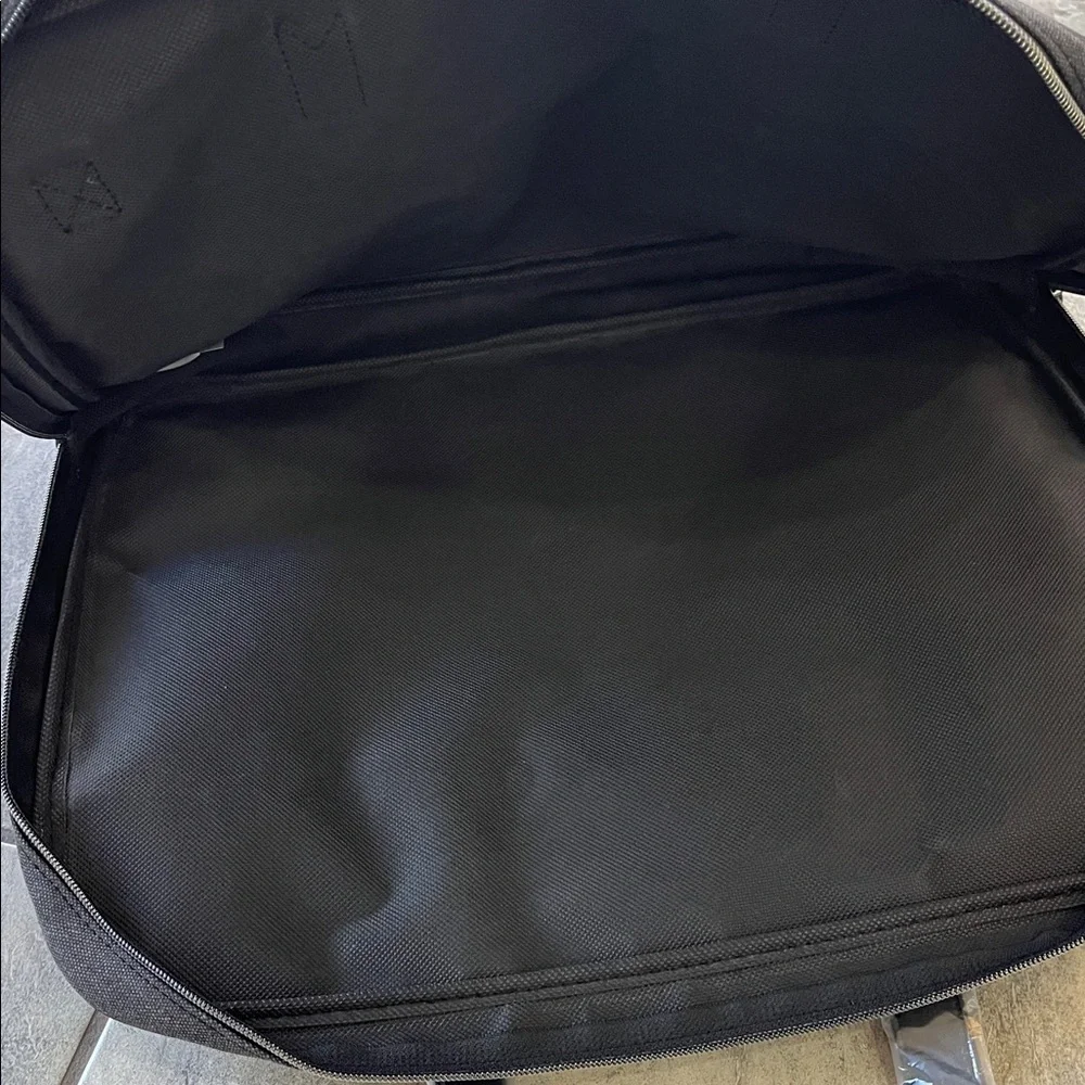 🖤 NWT John Varvatos Laptop Bag Black Grey Canvas faux leather crossbody strap